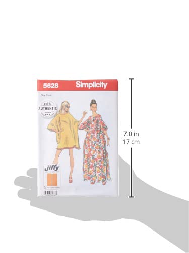 سيمبليسيتي البساطة UV5628OS 1970's خمر أزياء المرأة القفطان الخياطة نمط كيت رمز 5628 الأحجام 8-40 - Image 5